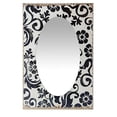 thumbnail image 2 of Infinity Instruments French Country Café Entryway Wall Mirror, Fashionable Modern Easy to Hang Mirror, 24"x16", Black, Silver, 2 of 4