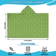 thumbnail image 2 of Green Bigfoot Pattern Hooded Bath Towel，50"x30" for Ages 3 To 12 Kids, Quick Dry Lightweight Soft Microfiber Hood Beach Towel Cover Up for Kids, 2 of 7