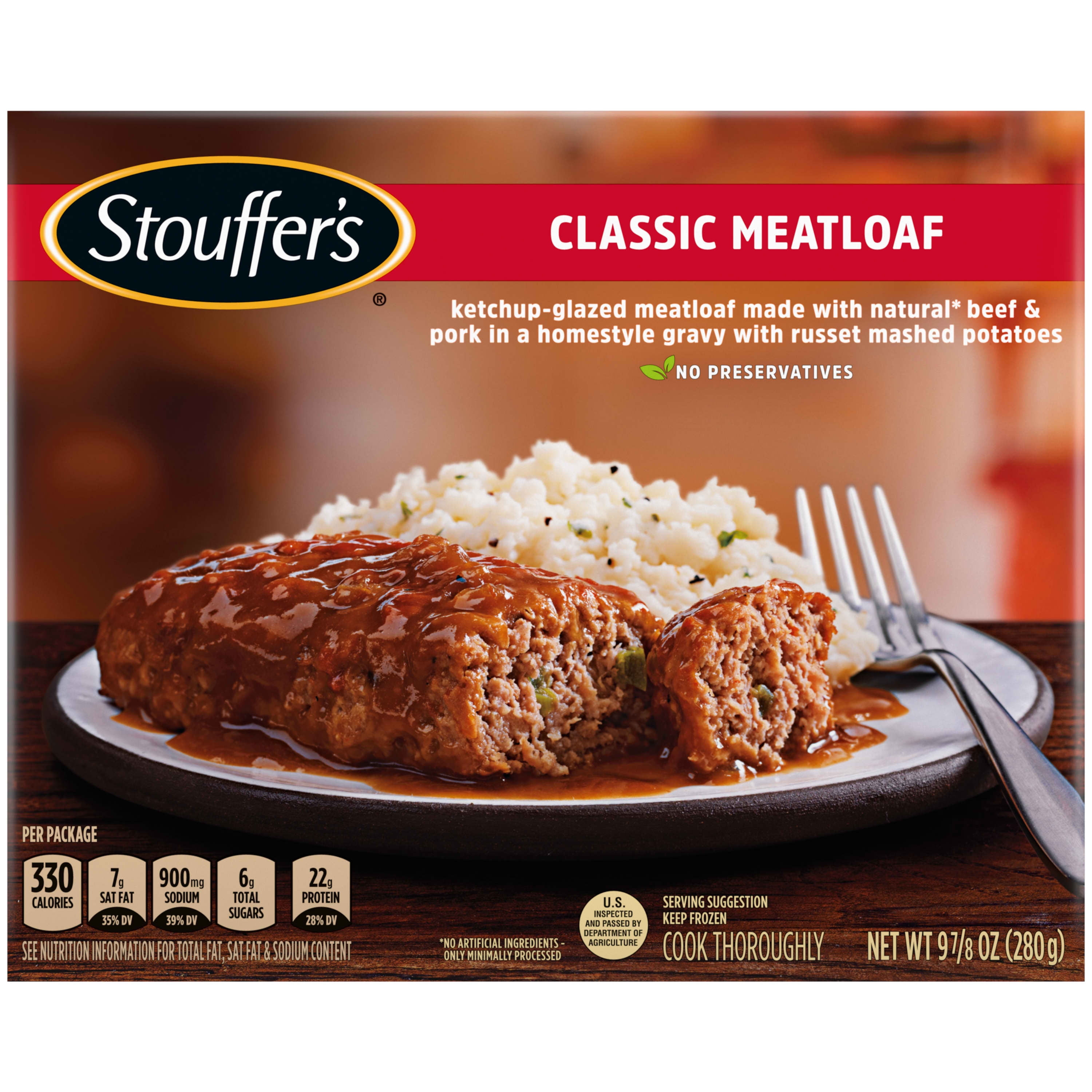 Stouffer's Classic Ketchup Glazed Meatloaf Meal, 9.875 oz (Frozen)