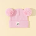 thumbnail image 2 of Staki Baby Hat Winter Infant Baby Beanie with Bear Ear Cute Winter Hat for Toddler Boys Girls Soft Knitted Cap(Light Pink,0-36 Months), 2 of 6