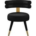 thumbnail image 3 of Meridian Furniture Fitzroy Black Velvet Dining Chair (Set of 2), 3 of 9