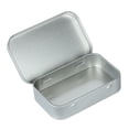 thumbnail image 2 of Card Storage Case Supplies Multi Use Rectangular Container Iron Organizer Portable Durable Empty For Gadget Crafts Outdoor Home Traveling Argent with Hinge, 2 of 8