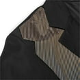 thumbnail image 6 of IROINNID Men's Long Sleeve V-Neck Blazer Notch Lapel Short Jacket Color Block Casual England High Quality Single Breasted Suit, 6 of 8