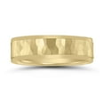 thumbnail image 1 of SZUL Men's 10K Yellow Gold 6mm Wedding Band with Hammered Center, 1 of 4
