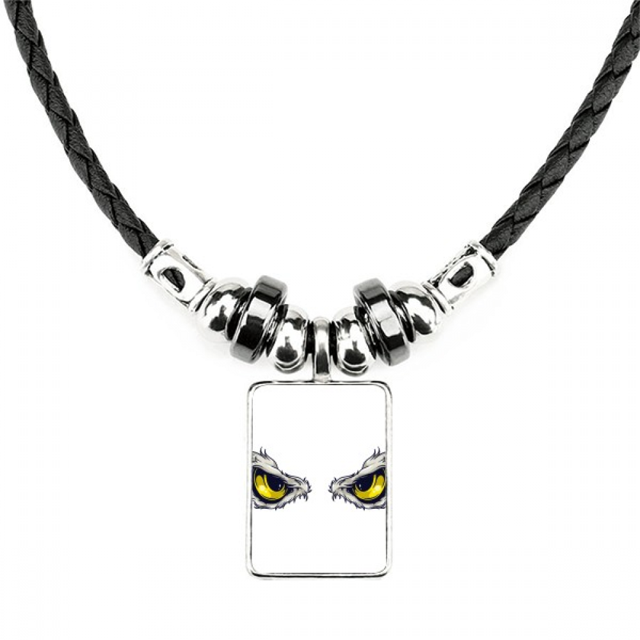 cartoon animal chino dragon eye collar a mano colgante de cuerda de cuero Unbranded M