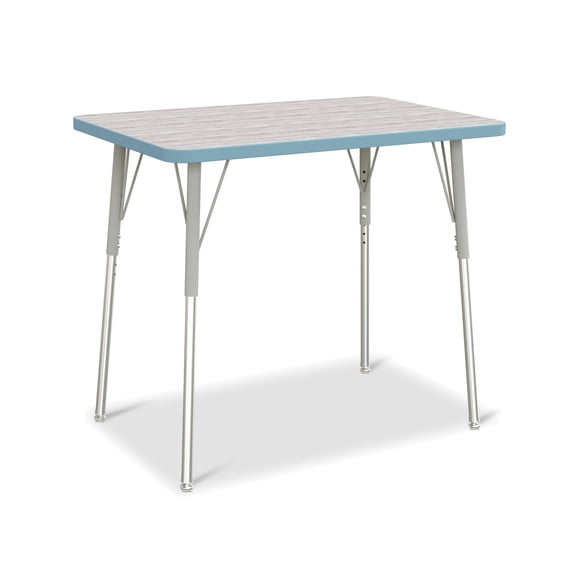 Rectangle Activity Table - 24" X 36", A-height - Driftwood Gray/Coastal Blue/Gray
