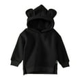 thumbnail image 2 of Hoodies Boys Black Pullover Hooded Casual Long Sleeve Sweatshirts Jackets Winter Clothes 18-24 Months Boys Clothes, 2 of 4
