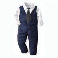 thumbnail image 1 of Conjunto de vestido para niño Vestido formal Chaleco para bebé para niño Camisa Pantalones Vestido de banquete de cuatro piezas, 1 of 5