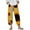 Yellow, variant on Aoochasliy Womens Pants Petite Elastic Waist Pants Floral Print Wide Leg Pants Athletic Trousers with Pocket