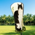 thumbnail image 2 of Golf Club Head Cover Waterproof Leather Golf Accessories HeadCovers Set Driver Headcover for Women Men Cat In Greenery, 2 of 5