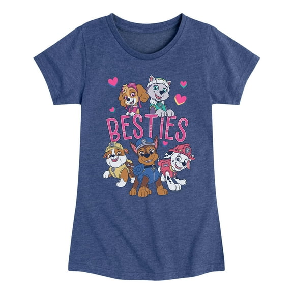 Paw Patrol - Besties Big Group - Toddler And Youth Girls Short Sleeve Graphic T-Shirt