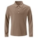 thumbnail image 1 of pstuiky hombres de manga larga, Camisa blusa de manga larga con cuello alto y botones estilo casual a la moda para hombre salir tops xxxl, 1 of 5