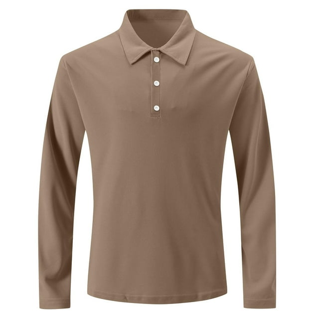 pstuiky Camisas de manga larga abrigadas para hombre, Camisa blusa de manga larga con cuello alto y botones estilo casual a la moda para hombre tops de invierno para hombre m