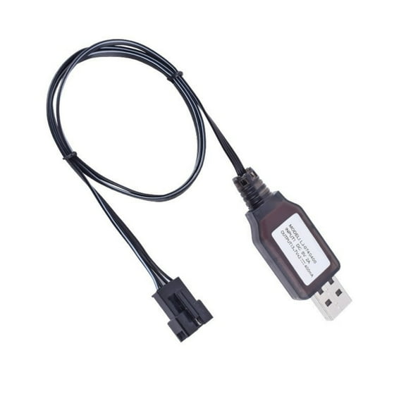 AOOOWER SM4P Plug Lithium Battery Charger 2 Group 3.7V Charging Cable Cord for DE36W DE65 HM202 EC08 EC16 Car Black