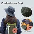 thumbnail image 2 of Sombrero de Pescador Impermeable para Mujer, Protección Solar Anti-UV para Verano, Gorra de Montañismo y Senderismo, Sombrero de Cubo Panamá para Hombre, Sombrero de Exterior, 2 of 3