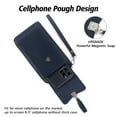 thumbnail image 3 of Pearl Angeli Women's Leather Mobile Phone Crossbody Cell Phone Bag RFID (Royal Blue), 3 of 6