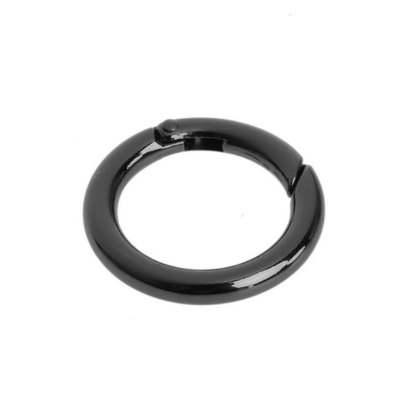 Necvior 1x Round Spring Snap Circle Clip Hook Keychain For Outdoor Camping Hiking 28mm