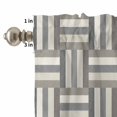 thumbnail image 4 of Gray Geometric Curtain Valances Set Modern Abstract Art Striped Plaid Woven Texture Kitchen Curtains 24&nbsp;inch Length Rod Pocket Valance and Tiers 3 Piece Set Small Bedroom Bathroom Laundry Decor, 4 of 9