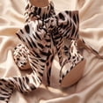 thumbnail image 5 of leopard print silk satin ankle wrap big bow stiletto heels for women sexy elegant open round toe high heels, wedding prom bachelorette cocktail party evening dress, 5 of 7