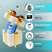 SEREE Waterproof Camera 4K UHD 64MP 16X Digital Zoom Compact Digital Underwater Camera with 16GB Card