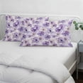 thumbnail image 4 of Purple Flower Small Pillow Covers,Ombre Botanical Watercolor Floral Spring Soft Breathable Throw Pillow Cases with Invisible Zipper,Decorative Pillowcase Pillows Protectors for Sofa Bed Chair 12"x20", 4 of 9