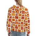 thumbnail image 7 of Kdxio Pumpkin Plaid Print Womens Oversized Hoodies Sweatshirts Hooded Pullover Tops Sweaters Casual-Large, 7 of 7