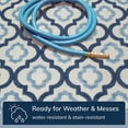 thumbnail image 3 of Well Woven Dorado Iiiuminate Geometric Blue 2'3" x 7'3" Indoor/Outdoor High-Low Runner Rug, 3 of 8