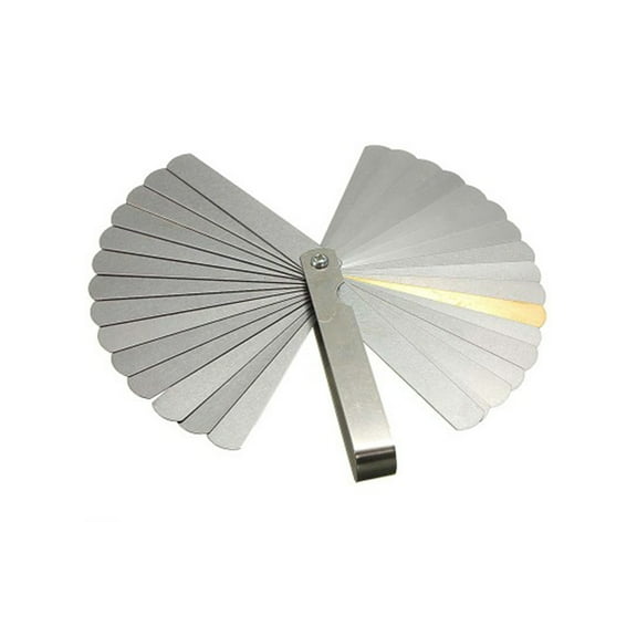 SKISUNO 32-Piece Outside Thickness Gauge Silver Feeler Gauge for Accurate Gap and Thickness Measurement