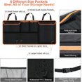 thumbnail image 2 of Car Boot Organiser Waterproof Kick Mats Seat Back Protectors, Travel Durable Foldable Multi-Pocket Cargo Net Storage (100x45cm), 2 of 4