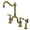 Antique Brass, variant on Kingston Brass KS7758BALBS Heirloom Two-Handle 3-Hole Deck Mount Bridge Kitchen Faucet with Brass Side Sprayer in Brushed Nickel
