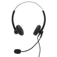 thumbnail image 1 of Wired Telephone Headset, Adjustable Headband in Line Control Noise Reduction Binaural Business Headphone Soft Ear Cushions with 330 Degree Mic for Call Center RJ Plug,Single 3.5mm, 1 of 7