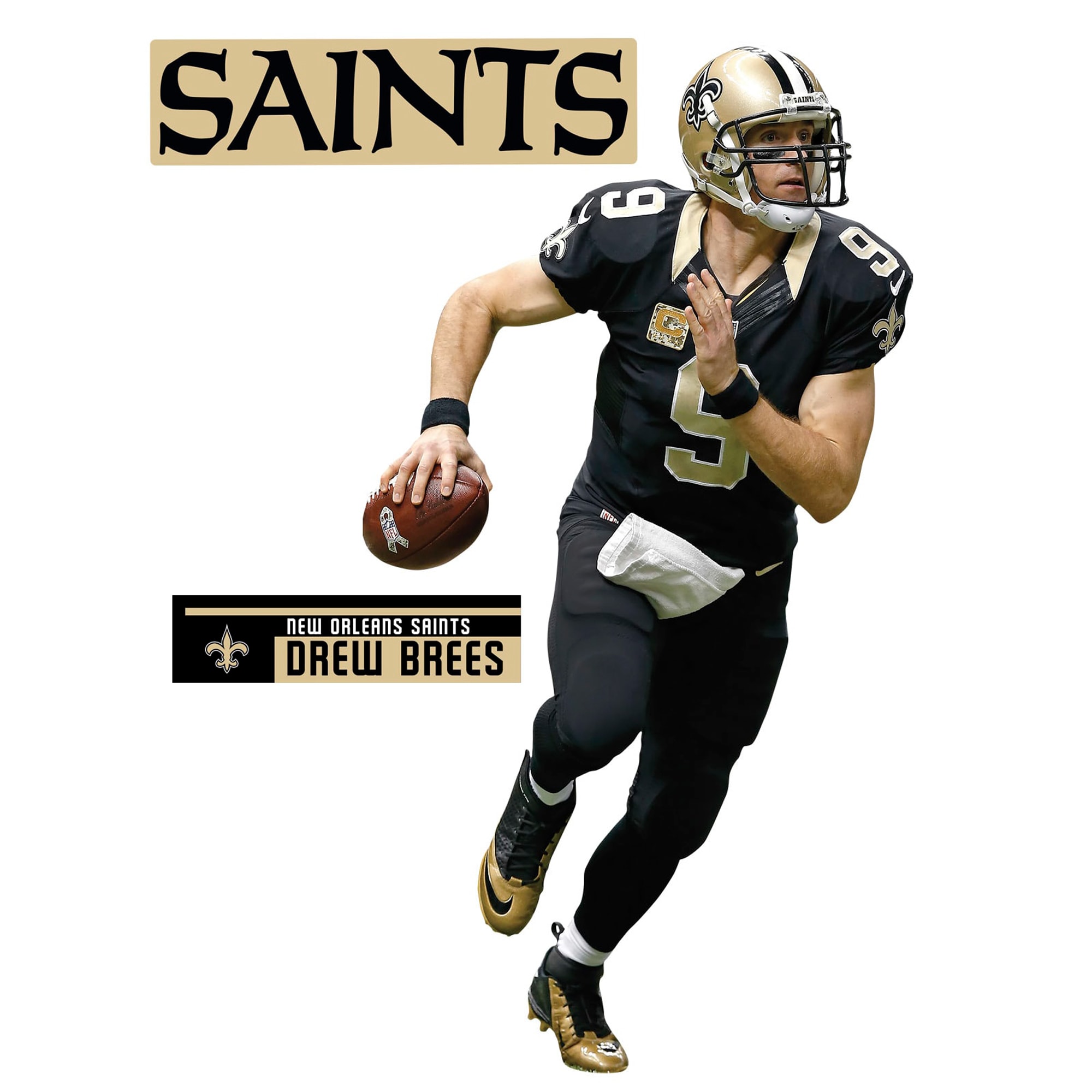 Fathead Drew Brees New Orleans Saints Home 3-pack Life-size Removable Wall Decal - Walmartcom Fathead Drew Brees New Orleans Saints Home 3-pack Life-size Removable Wall Decal - Walmartcom