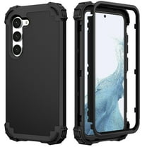 Tarise for Samsung Galaxy A14 5G Case with Screen Protector, Dual Layer Heavy Duty Tough Rugged Shockproof Drop Protection Corner Protection Hybrid Protective Phone Case for Samsung A14 5G, Black