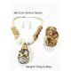thumbnail image 3 of 3pcs / set Boho cristal colgante collar pendientes pulsera conjunto joyería colorblock para fiestas bodas festivales regalo elegante, 3 of 4