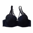 thumbnail image 2 of Xdegoge Bralettes for Women Crisscross Strap Lace Bra with Deep V Neck Underwire Support for Feminine Allure, Scalloped Edges for Elegant Style, Ideal for Everyday & Special Occasions, 2 of 6