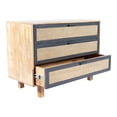 thumbnail image 4 of Moe's Home Collection Commode de Bachelier en Bois à 3 Tiroirs, Naturel/noir, 4 of 9