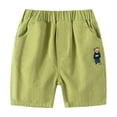 thumbnail image 2 of LYMAYTER Toddler Kids Casual Loose Shorts for Boys Summer Elastic Waist Cotton Shorts Baby Casual Cargo Shorts Pants 1-8T, 2 of 11