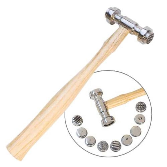 Eurotool Metal Texturing Hammer With 9 Faces (1 Set)