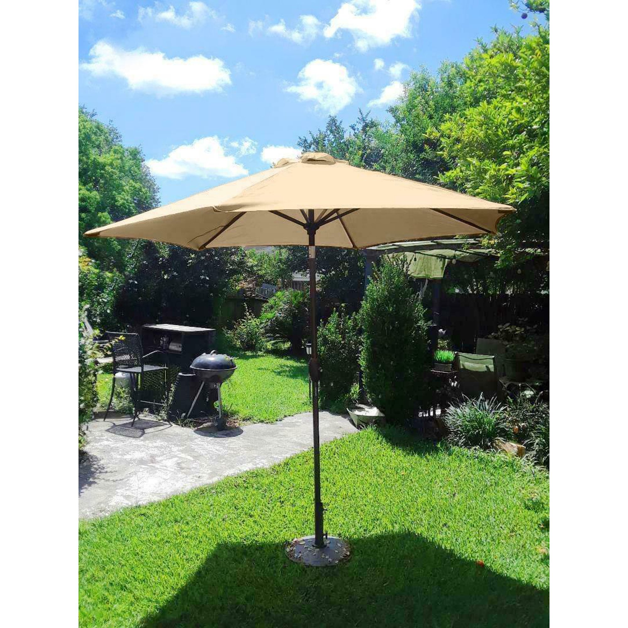Quictent 7 5ft Navy Blue Patio Umbrella 3 Years Non Fading Outdoor Garden Table Canopy Market Umbrella Pool Backyard With Ventilation Top 240g Yarn Dyed Fabric With Push Button Tilt Crank Walmart Com Walmart Com