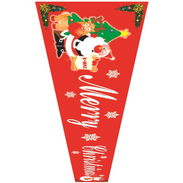 Wosthever Cartel de Navidad para el hogar, comedor, valla, ventana, terraza, bandera colgante, fiesta, Festival, decoración de Año Nuevo, adorno colgante Kits de decoración para fiestas tipo 3 Wosthever HA068108-03B