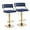 Un-swivel-blue, variant on VINGLI Counter Height Bar Stools Set of 2, Modern Velvet Adjustable Swivel Barstools w/Hollow Backs, Metal Legs for Kitchen Island, Armless Hydraulic Kitchen Counter Bar Stool, White