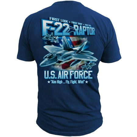 Royal Blue Air Force F-22 Raptor Tee - Men