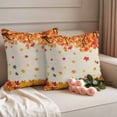 thumbnail image 2 of Autumn Leaves Outdoor Waterproof Pillow Covers, Thanksgiving Fall Orange Maple Tree Decorative Square Throw Pillowcase Sofa Cushion Sham for Patio/Couch/Chair, 24"x24" 2 Pack, 2 of 8