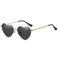 thumbnail image 1 of Gafas de sol retro de metal con forma de corazón, lindas gafas de novia multicolor, gafas de sol polarizadas con patas de primavera, 1 of 2