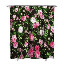 Waterproof Pioneer Shower Curtain 72x84 Inch Polyester Unique Cute Floral Shower Curtain for Bathroom Hotel Home Decor with 12 Plastic Hooks