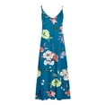 thumbnail image 4 of Nmnitkp Womens Maxi Dress 2024 Casual Strappy V Neck Sleeveless Flowy Sundress Plus Size Loose Long Maxi Beach Dress Sundress for Vacation S-5XL, 4 of 5