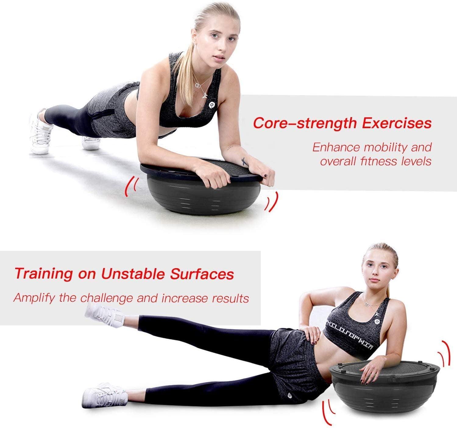 Half Ball Balance Trainer Stability Yoga Exercise Ball with