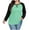 Womens Pullover Mint Green, variant on Womens Plus Size T-Shirts, Crewneck Tees for Women Fall Casual Loose Fit Oversized Color Patchwork Raglan Long Sleeve Shirts