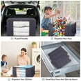 thumbnail image 5 of Royale Large Capacity 2 Pack Clothes Storage Bag Organizer with Strong Handle-90L Fabric Bag - Zipper Closure - Storage Container for Organizing Bedroom, Closet, Clothing, Comforter with Clear Window, 5 of 9