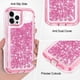 thumbnail image 3 of Funda para iPhone 14 Pro Max, carcasa con purpurina flotante, líquido brillante, arena movediza, para mujeres y niñas, carcasa protectora a prueba de golpes, carcasa rígida de PC, parachoques de TPU, 3 of 7